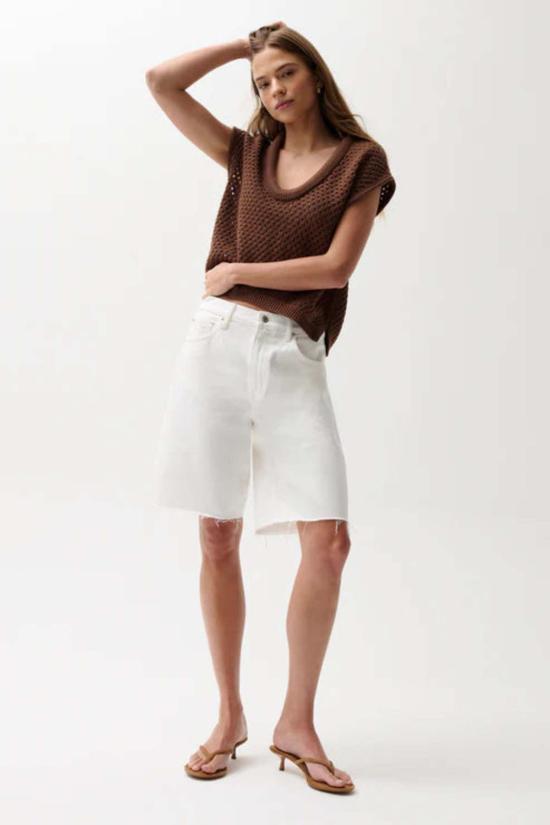  피스톨라 데님 숏팬츠 놀란 릴렉스드 스트레이트 컷오프 쇼츠 - PISTOLA