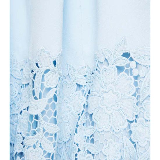  셀프 포트레이트 미디 원피스 크레이프 레이스 미디 드레스 블루 - SELF PORTRAIT