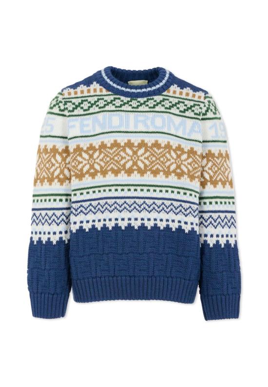  [키즈] 펜디 풀오버 아동용 스웨터 (로고, 멀티컬러)