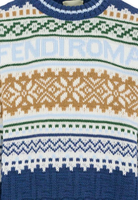  [키즈] 펜디 풀오버 아동용 스웨터 (로고, 멀티컬러) - FENDI