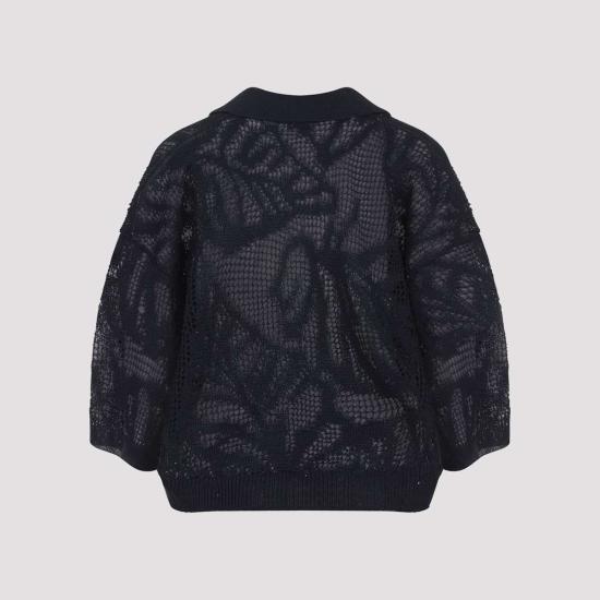  브루넬로 쿠치넬리 스웨터 Brunello Cucinelli Dazzling Water Lillies  Abisso - BRUNELLO CUCINELLI