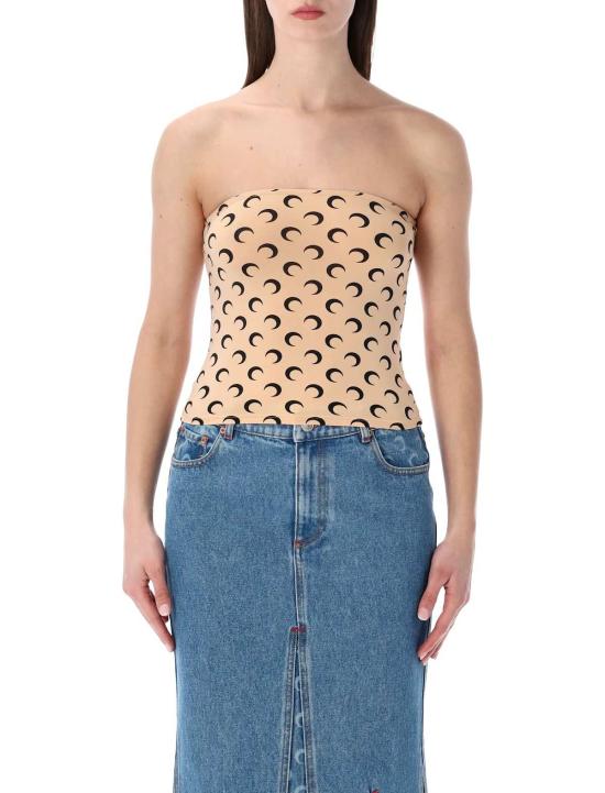  마린세르 민소매 티셔츠 마린 세르 리사이클드 문 튜브탑 탄 블랙 문