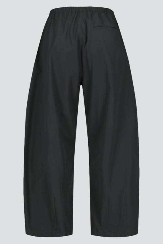  아모멘토 스트레이트 팬츠 드로스트링 와이드  차콜 - AMOMENTO