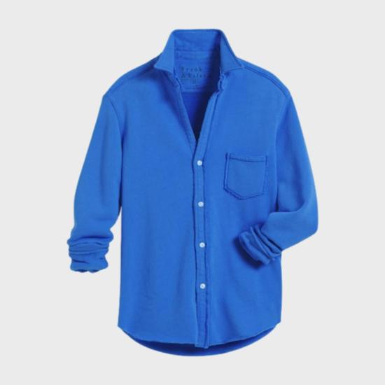  프랭크 앤 에일린 셔츠 프랭크 & 아일린 아일린 스웨트셔츠 버튼업 라피스 - FRANK & EILEEN