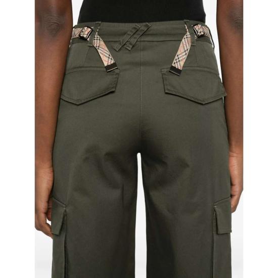  버버리 스트레이트 팬츠 그린 - BURBERRY