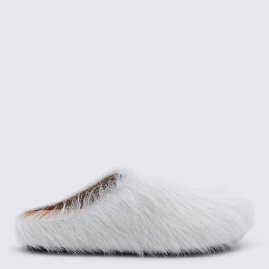  마르니 샌들 내추럴 화이트 가죽