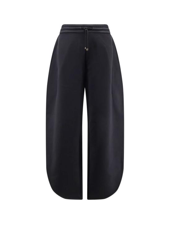  알라이아 스트레이트 팬츠 페탈 조거 팬츠 코튼 팬츠 블랙