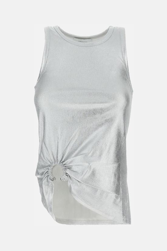  파코라반 블라우스 라반느 래커드 탑 실버