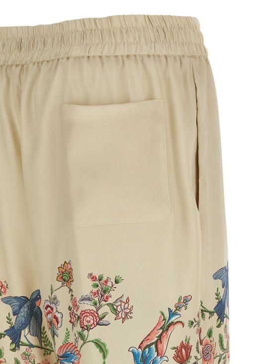  에트로 스트레이트 팬츠 플로라 앤 파우나 프린트 팬츠 베이지 - ETRO