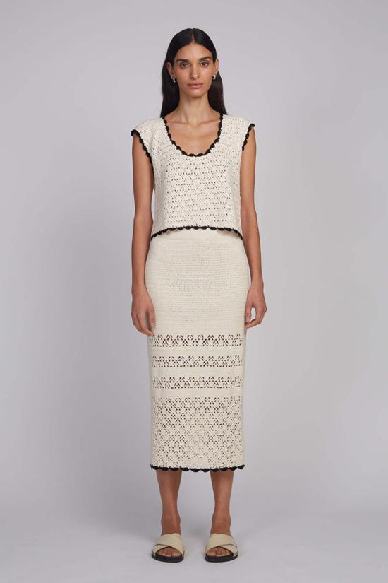  일레븐 식스 블라우스 자리아 크로셰 탑 - ELEVEN SIX