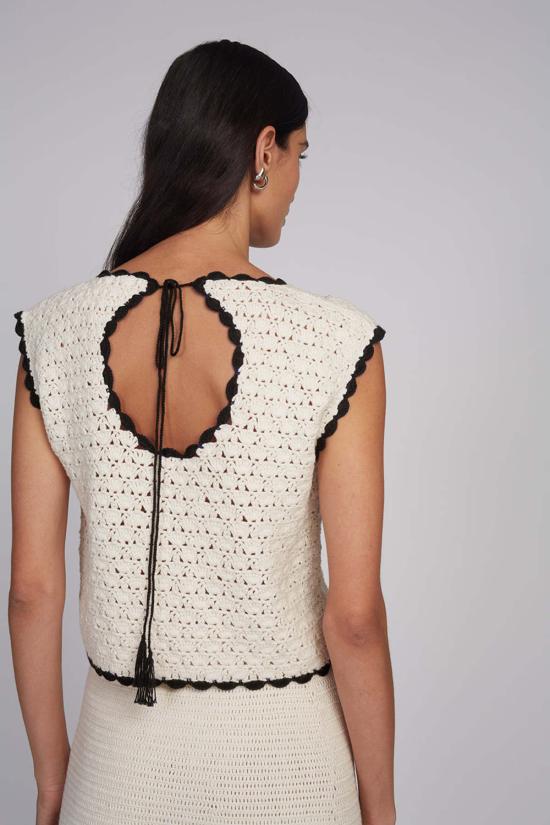  일레븐 식스 블라우스 자리아 크로셰 탑 - ELEVEN SIX