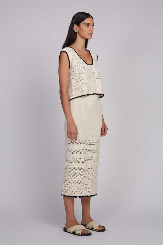  일레븐 식스 블라우스 자리아 크로셰 탑 - ELEVEN SIX