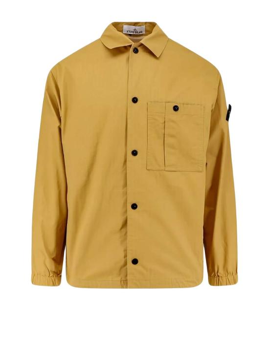  스톤 아일랜드 긴팔 셔츠 셔츠 머스타드