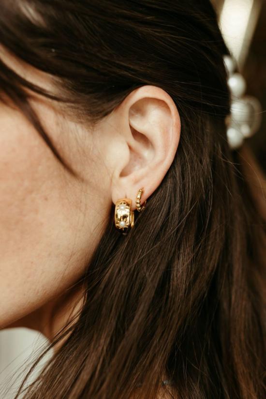  시에라 윈터 주얼리 이어링 이브 후프  진주 - SIERRA WINTER JEWELRY