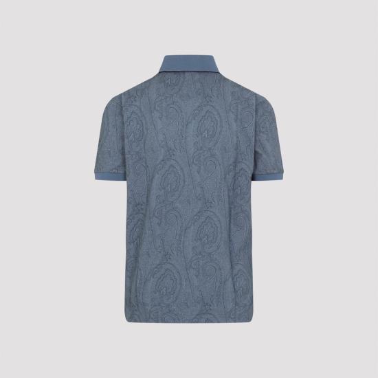  에트로 폴로 티셔츠 폴로 로마 폴로 셔츠 페일 블루 - ETRO
