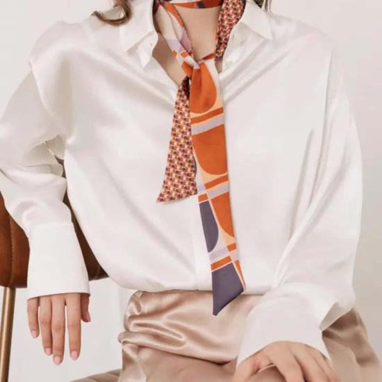  Lost Pattern 머플러/스카프 로스트 패턴 모듈러 실크 스키니 스카프