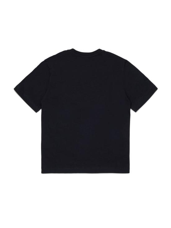  [키즈] 디젤 티셔츠 로고가 있는 아동용 티셔츠 (검정색) - DIESEL