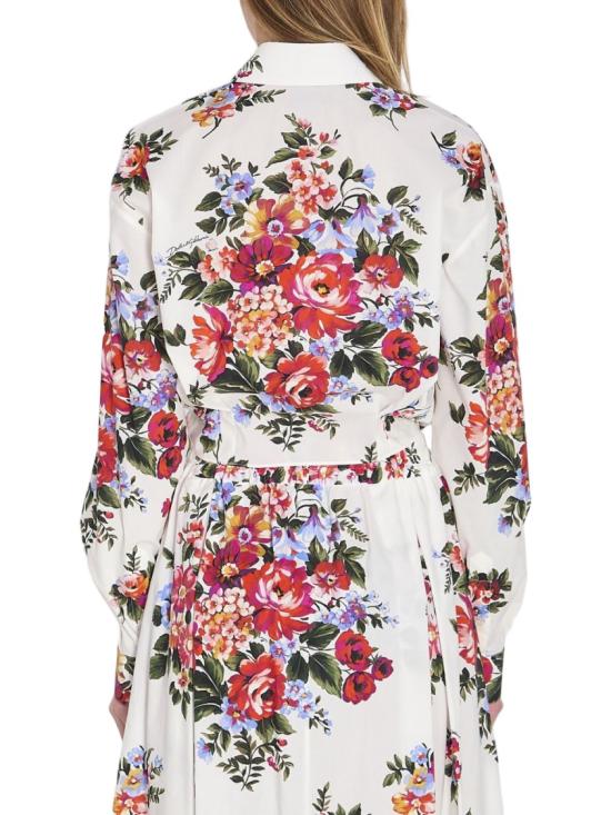 26SS 돌체앤가바나 플라워 부케 프린트 코튼 셔츠 F5T76THS5UUHA5ZO White - DOLCE & GABBANA