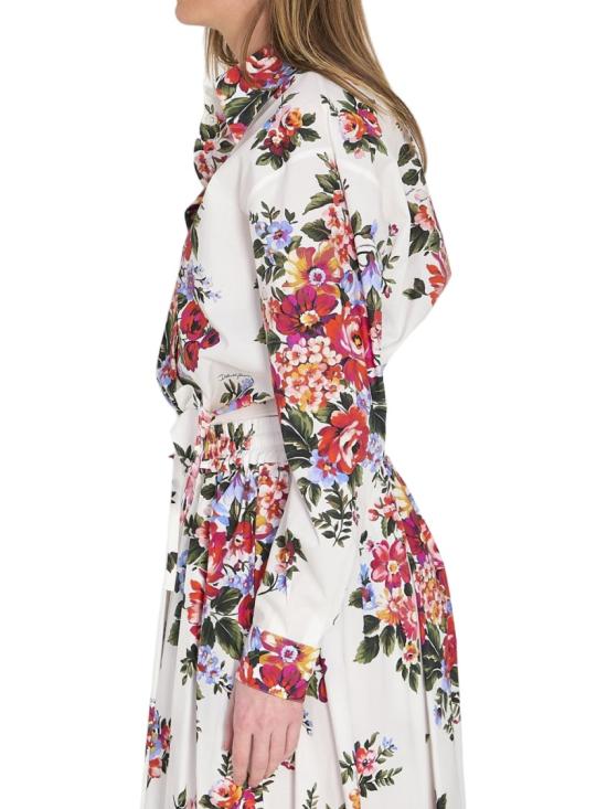 26SS 돌체앤가바나 플라워 부케 프린트 코튼 셔츠 F5T76THS5UUHA5ZO White - DOLCE & GABBANA