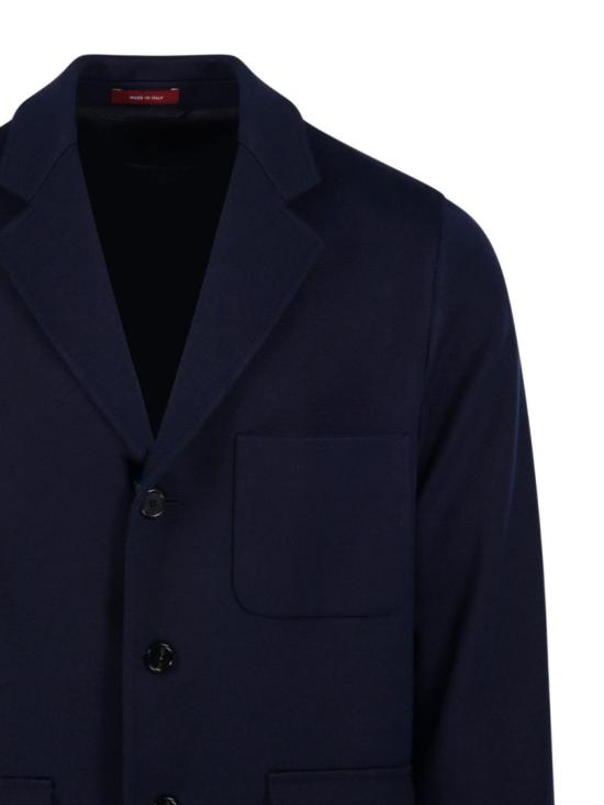 26SS 구찌 싱글 브레스트 코튼 저지 재킷 846713ZAM6R4240 Blue - GUCCI