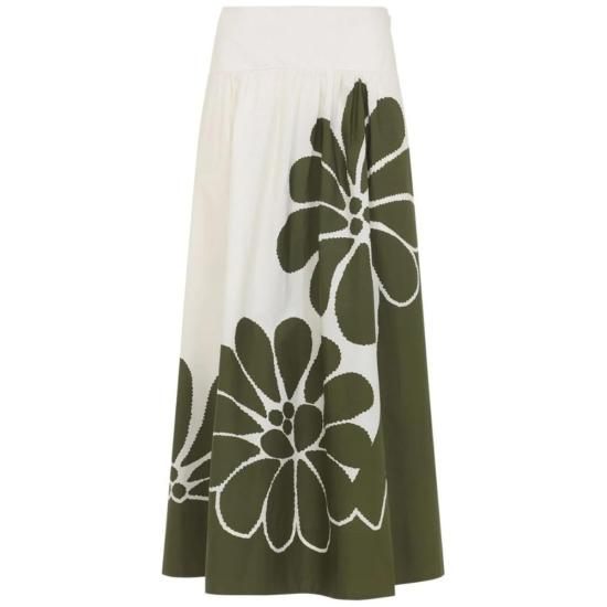  팜 리오 미디 스커트 팔레르모 유기농 면  팔레르모 그린