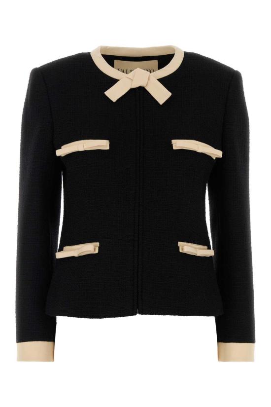  발렌티노 가라바니 수트 자켓 트위드 블레이저 블랙