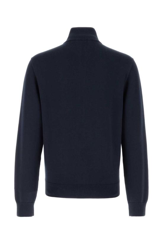  베르사체 집업 니트 다크 블루 코튼 블렌드  미드나잇 블루 - VERSACE