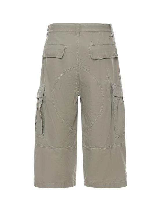  발렌시아가 치노 팬츠 립스톱 코튼 크롭 카고 팬츠 밀리터리 베이지 - BALENCIAGA