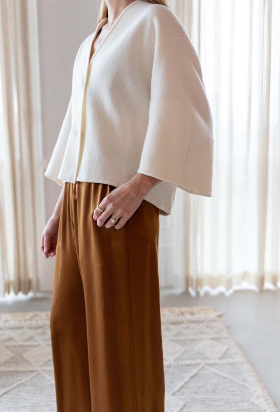  사블린 스트레이트 팬츠 브린 하이라이즈 풀온 와이드 레그 팬츠 - SABLYN