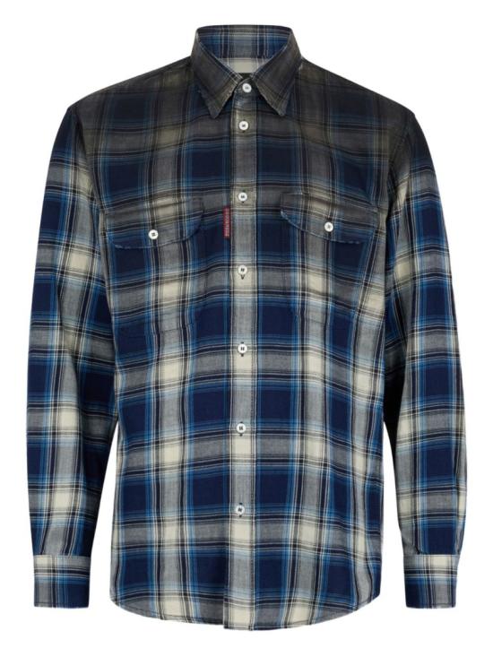 26SS 디스퀘어드2 긴팔 셔츠 S74DM0993D35206001F Blue