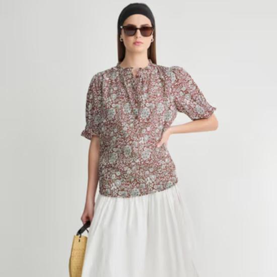  어피스 어파트 블라우스 Apiece Apart Los Altos Top Clay Floral