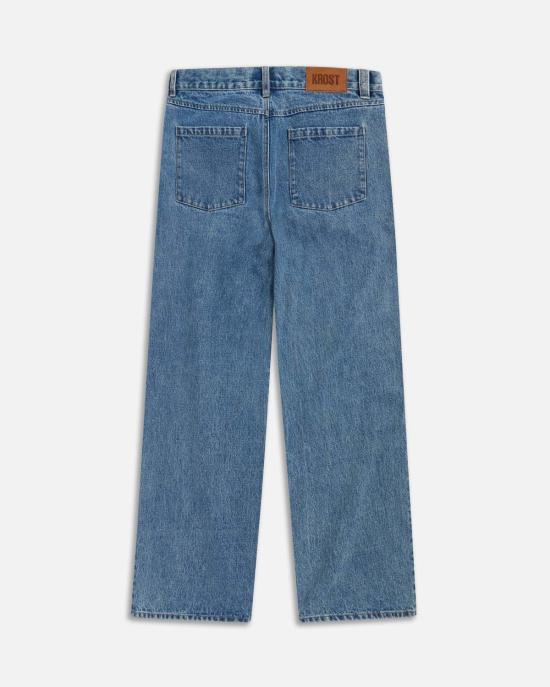 KROST 데님 팬츠 크로스트 크로스비 와이드 레그 진 - KROST