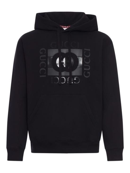 26SS 구찌 프린트 디테일 코튼 저지 스웨트셔츠 855976XJHNH1152 Black