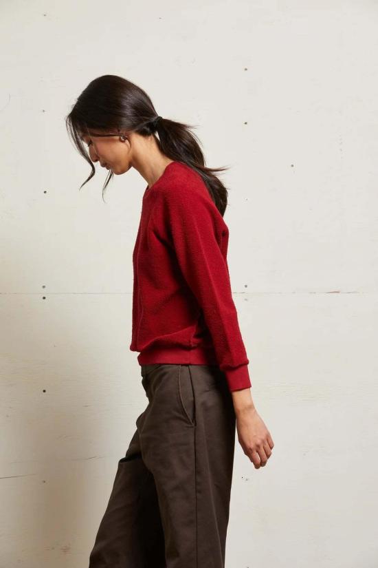  퍼펙트 화이트 티 스웨터 지기 리버스 플리스 쉬런큰 크루 - PERFECT WHITE TEE