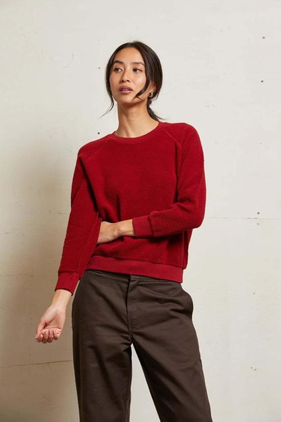  퍼펙트 화이트 티 스웨터 지기 리버스 플리스 쉬런큰 크루 - PERFECT WHITE TEE