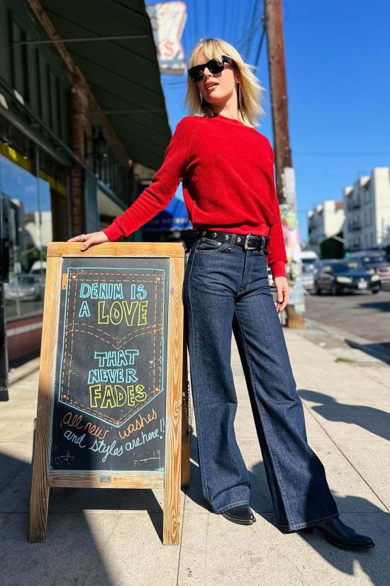  퍼펙트 화이트 티 스웨터 지기 리버스 플리스 쉬런큰 크루 - PERFECT WHITE TEE