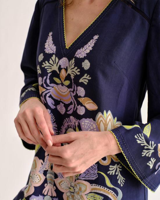  카르톨리나 숏 원피스 폴리 미니 드레스 마리너스 블룸 - CARTOLINA