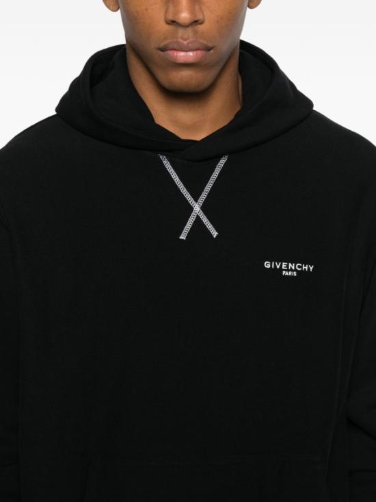 26SS 지방시 후드 티셔츠 BMJ0NH3YS1001 Black - GIVENCHY