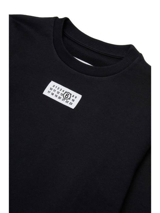  [키즈] MM6 메종마르지엘라 풀오버 메종 마르지엘라 로고 스웨트셔츠 블랙 (아동용) 6사이즈 - MM6 MAISON MARGIELA