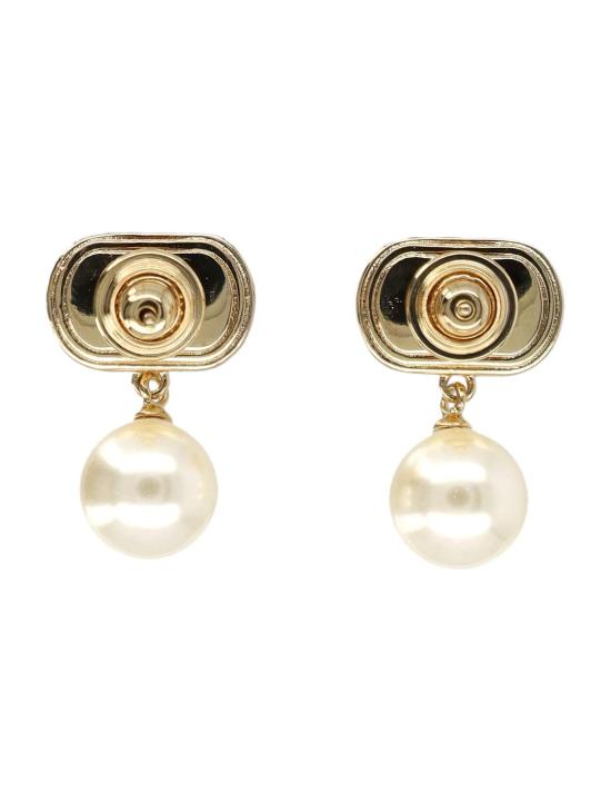  발렌티노 가라바니 이어링 오발레트 에나멜  (진주 장식, 골드/크림) - VALENTINO GARAVANI