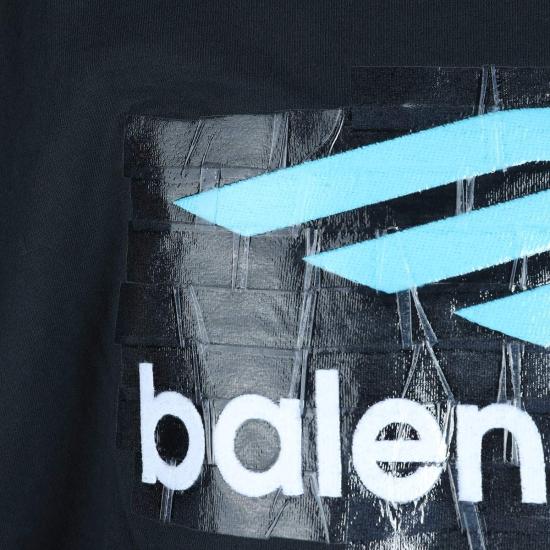  발렌시아가 반팔 티셔츠 코튼 티셔츠 블랙 - BALENCIAGA