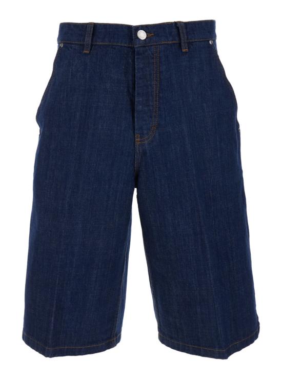  아미 숏팬츠 알렉상드르 마티우시 로고 패치가 있는 파이브 포켓 버뮤다 쇼츠 (데님 소재, 블루)