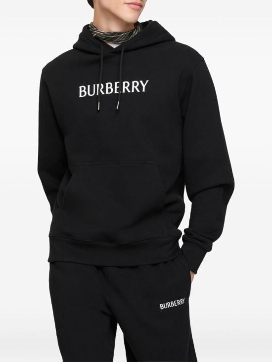 26SS 버버리 로고 코튼 후드 8118999A1189 Black - BURBERRY