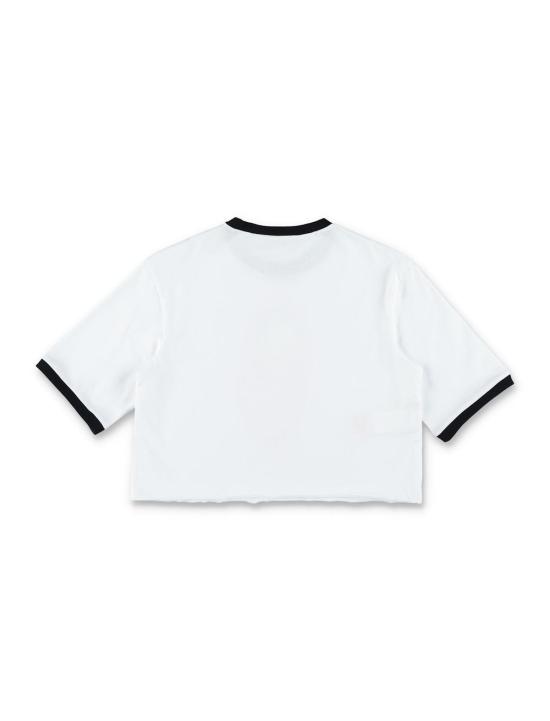  [키즈] 마르니 티셔츠 키즈 프린트 크롭 티셔츠 화이트 - MARNI