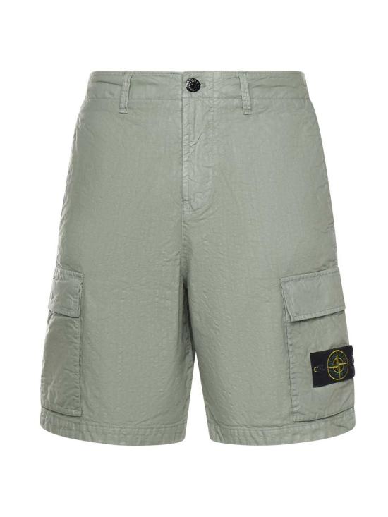  스톤 아일랜드 숏팬츠 나일론 카고 버뮤다 쇼츠 세이지 색상