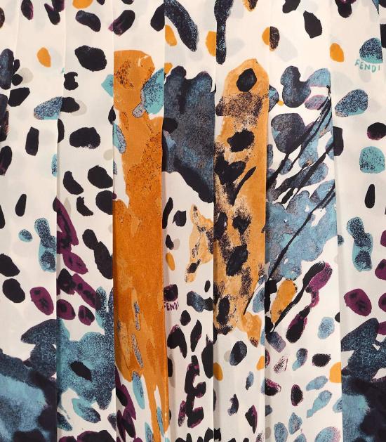  펜디 미디 스커트 팔레나 프린트  멀티컬러 - FENDI