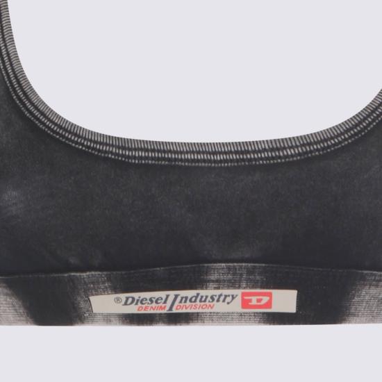  디젤 민소매 티셔츠 코튼 탱크탑 블랙 - DIESEL