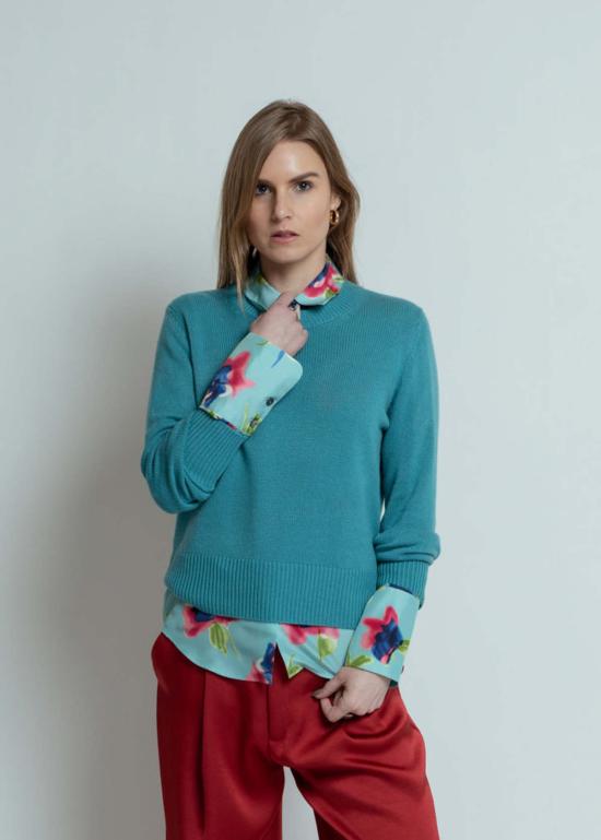  얼루드 스웨터 알루드 캐시미어  사이렌 블루 - ALLUDE