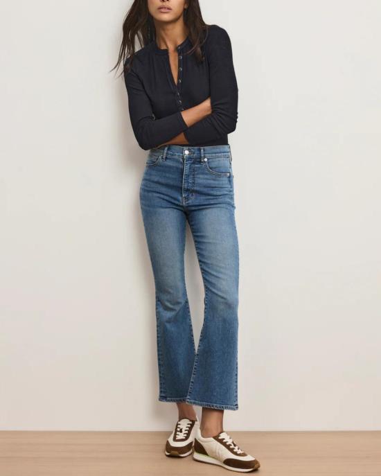  베로니카비어드 데님 팬츠 베로니카 비어드 카슨 하이라이즈 앵클 플레어 진 프렌치 키스 - VERONICA BEARD