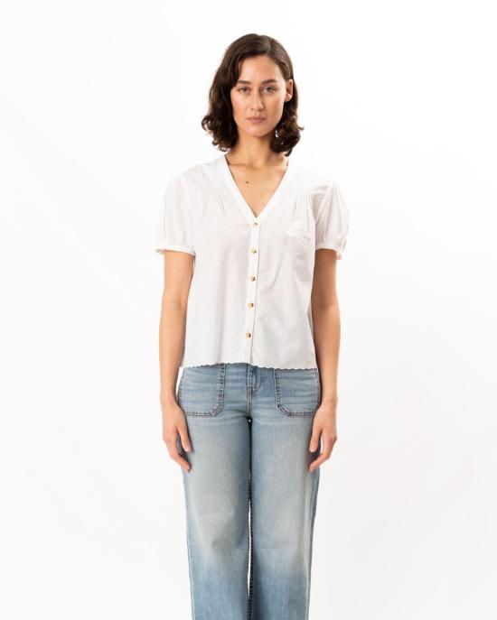  차오 루시아 블라우스 Ciao Lucia Izaro 자수 코튼 탑 화이트